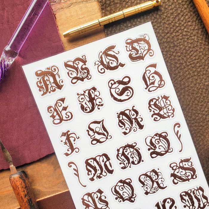 Ornate Alphabet Sticker Sheet
