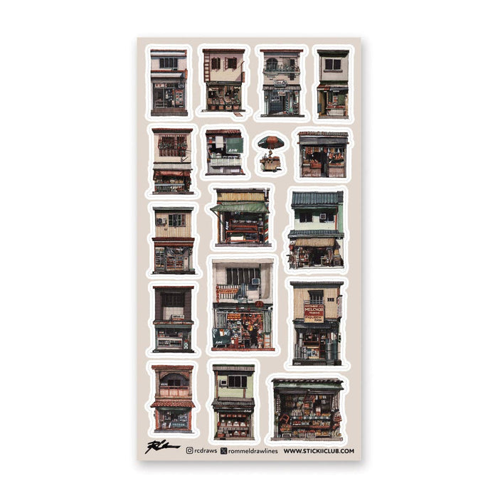 Urban Storefronts Sticker Sheet