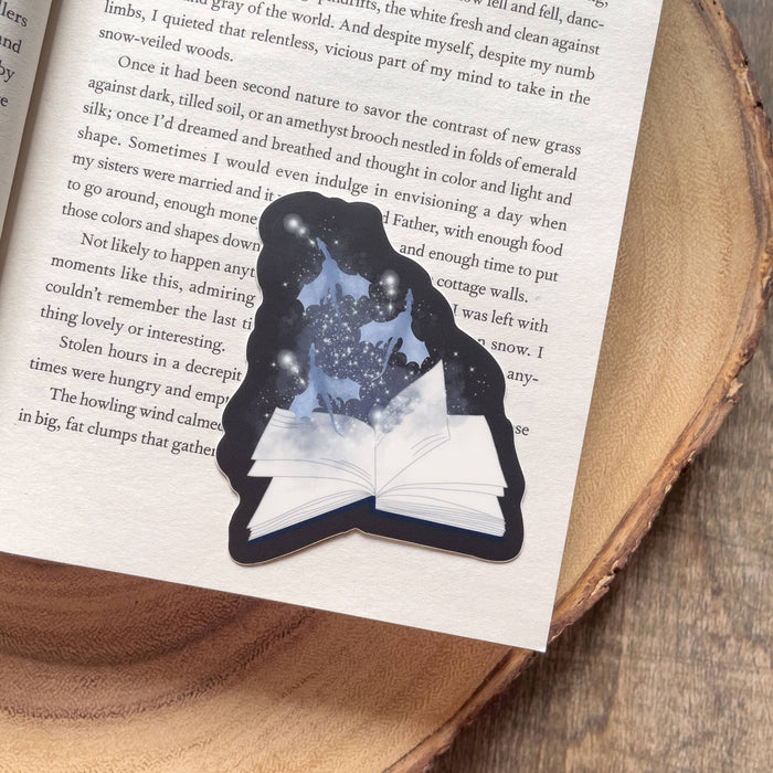Magical Book With Dragons Vinyl Sticker