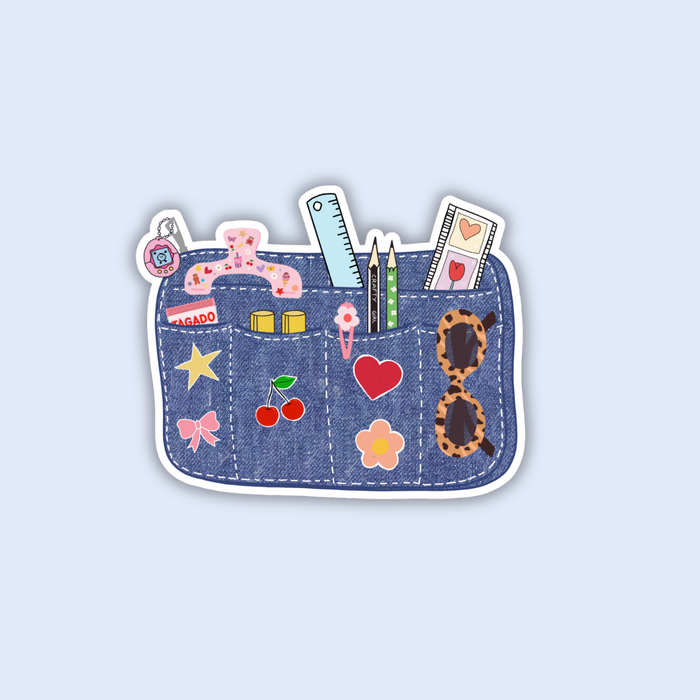 Jeans Journal Pouch Vinyl Sticker