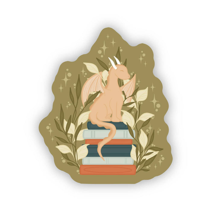 Book Dragons Bookstack Vinyl Sticker