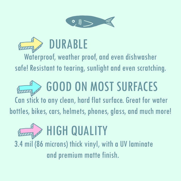 Tabby Cat Butt Vinyl Sticker