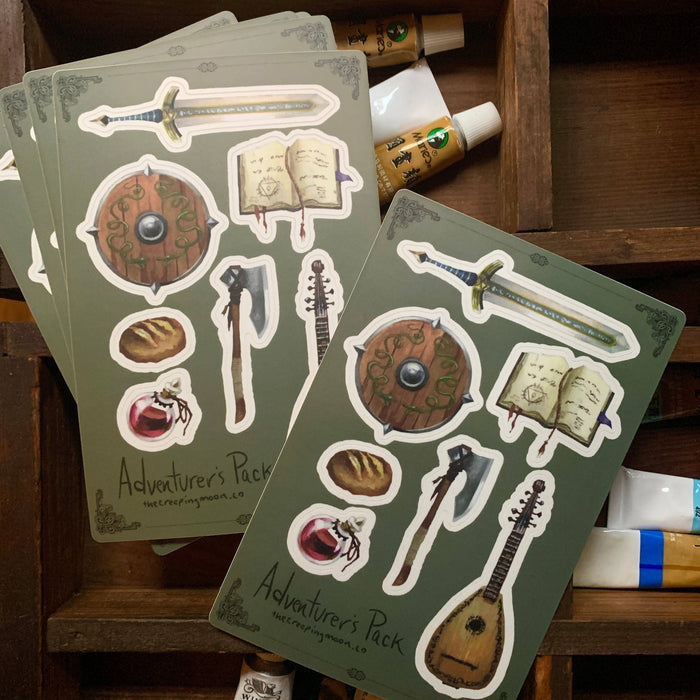 Adventurer's Pack Vinyl Sticker Sheet