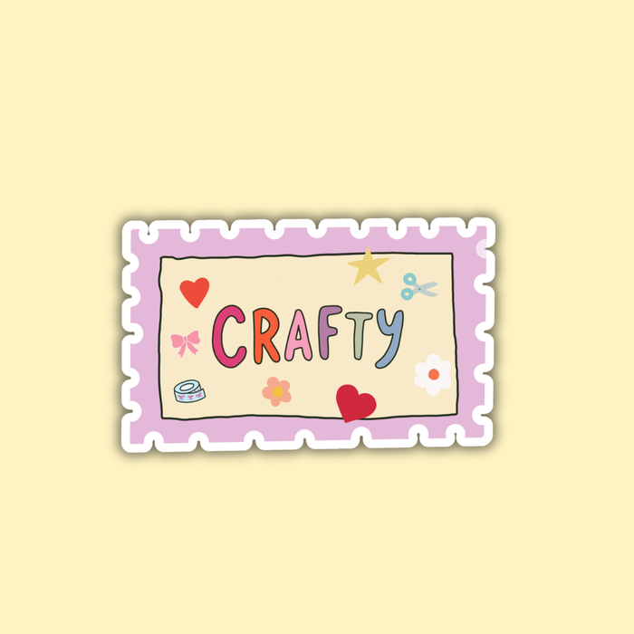 Crafty Stamp Vinyl Sticker