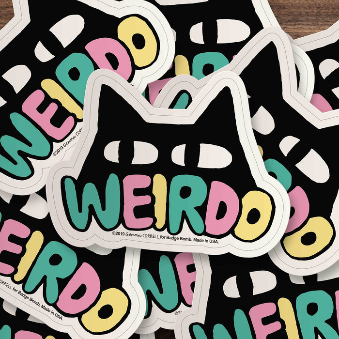 Weirdo Cat Vinyl Sticker