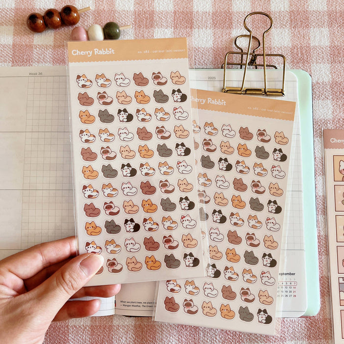 Cat Loafs (Mini Version) Clear Sticker Sheet