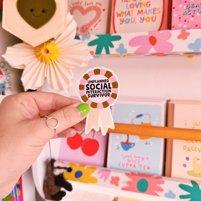 Social Interaction Survivor Vinyl Sticker
