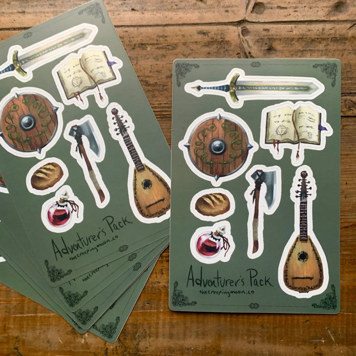 Adventurer's Pack Vinyl Sticker Sheet