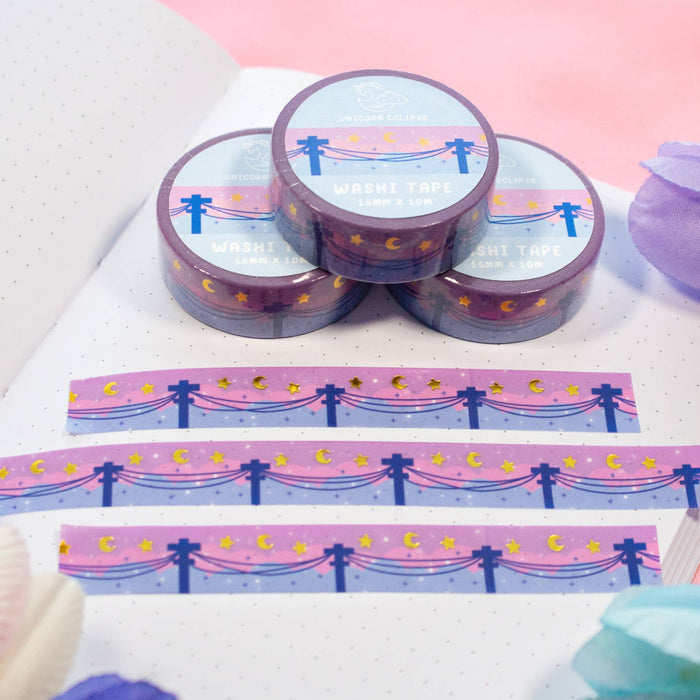 Powerlines Gold Foil Washi Tape