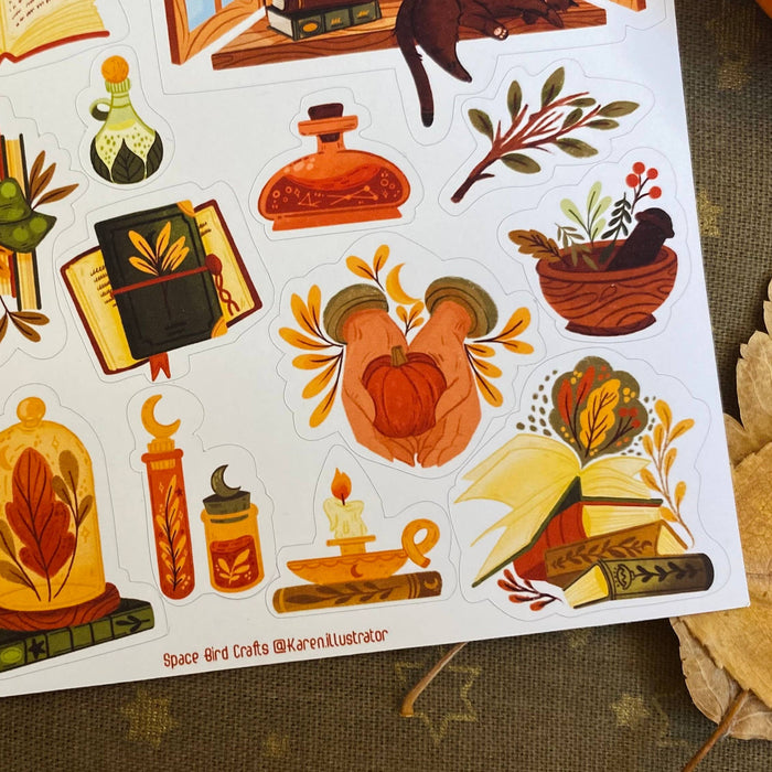 Autumn Library Sticker Sheet