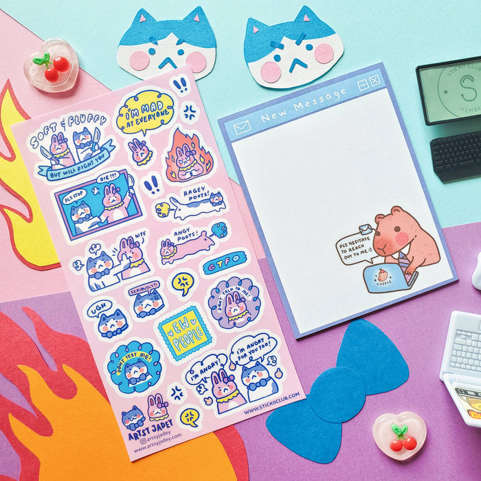 Rage Besties Sticker Sheet