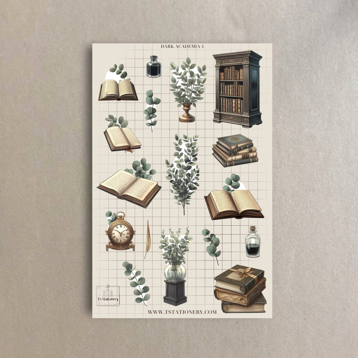 Dark Academia 4 Sticker Sheet