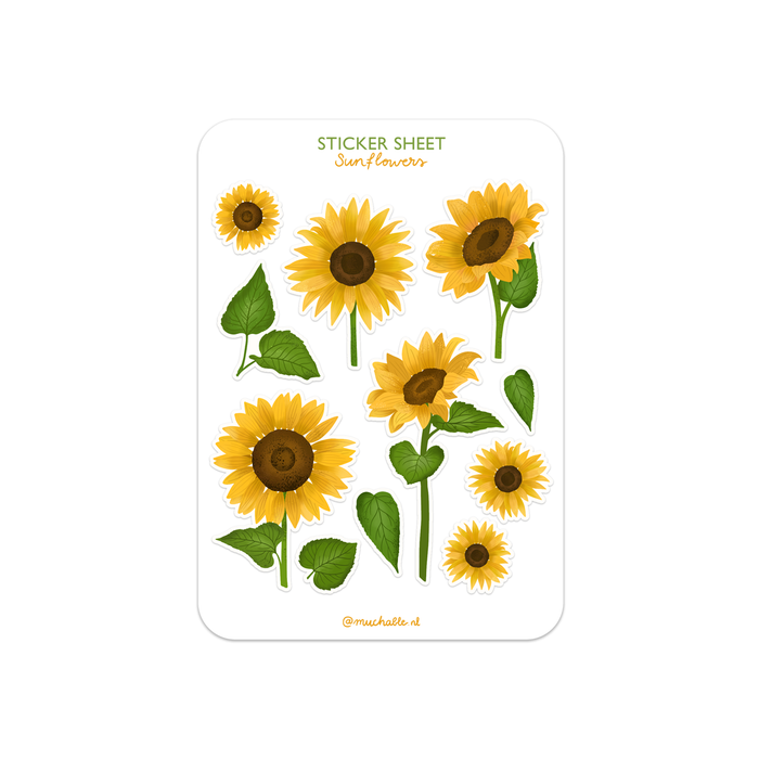 A6 Sticker Sheet - Sunflowers