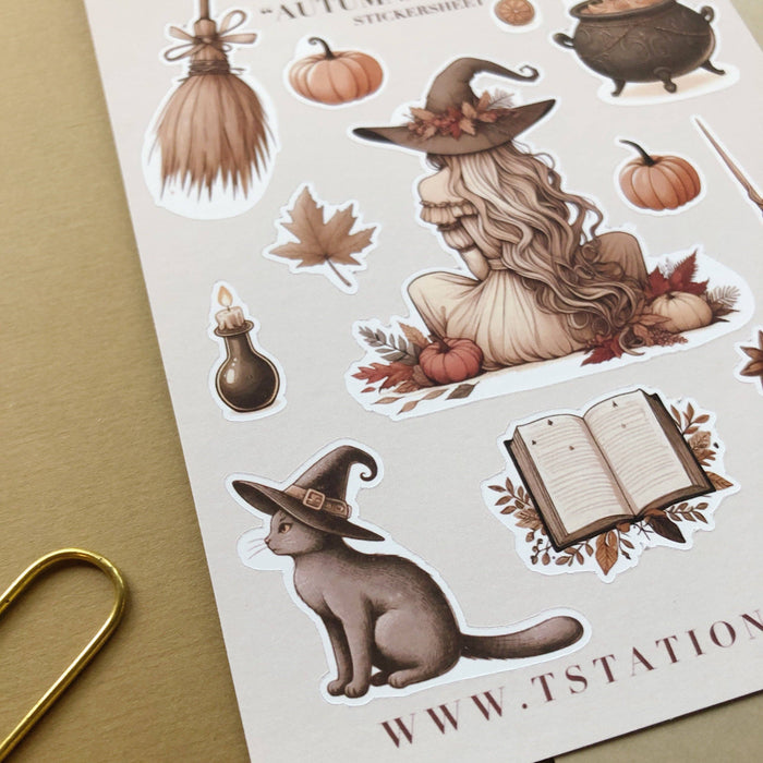 Autumnal Witch Sticker Sheet