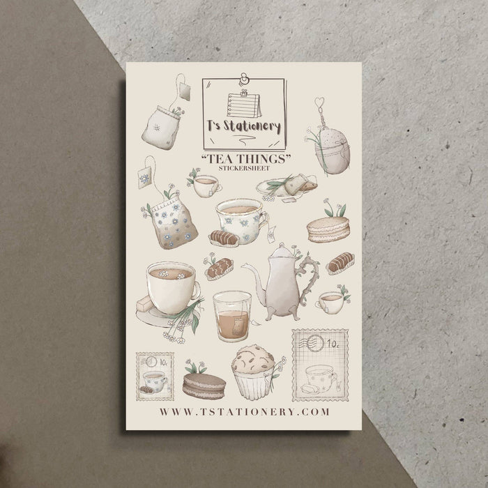 Tea Things Sticker Sheet