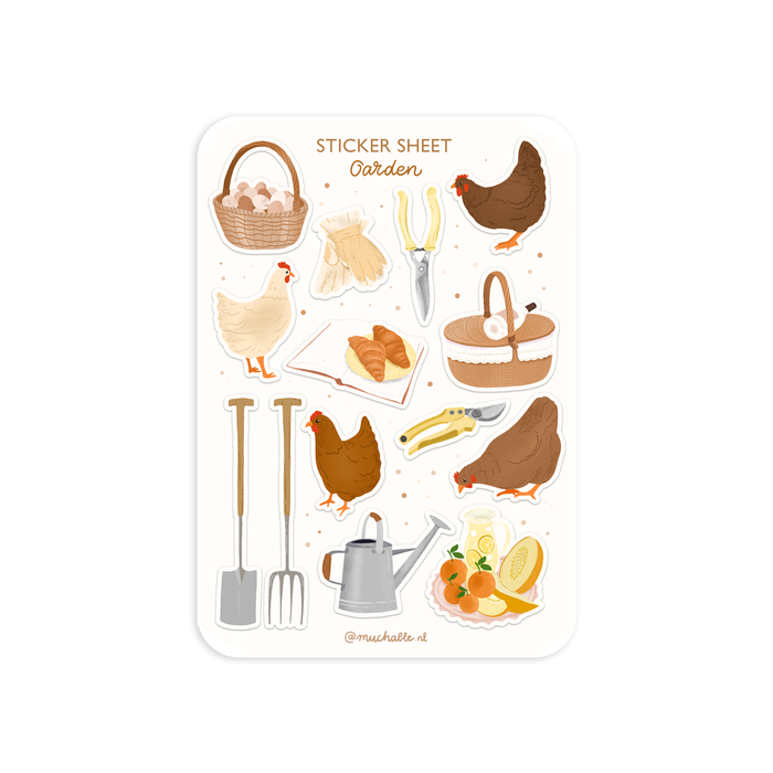 A6 Sticker Sheet - Garden