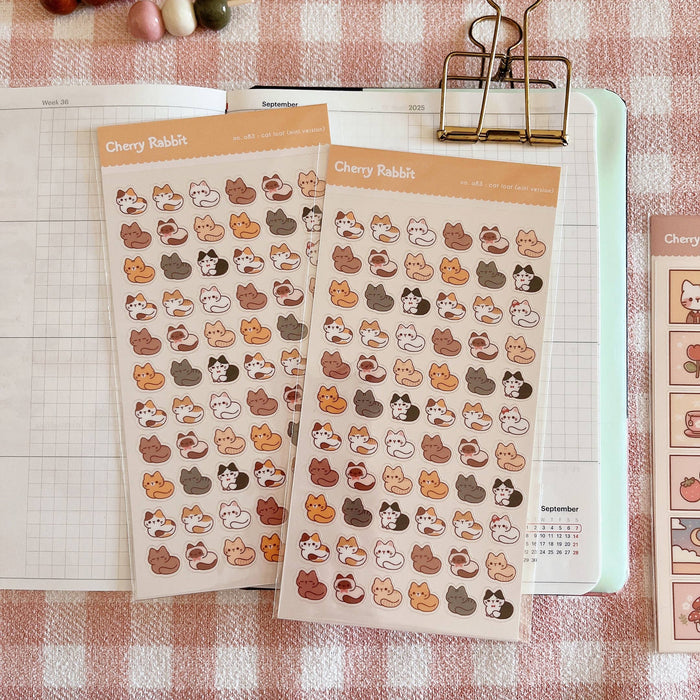 Cat Loafs (Mini Version) Clear Sticker Sheet
