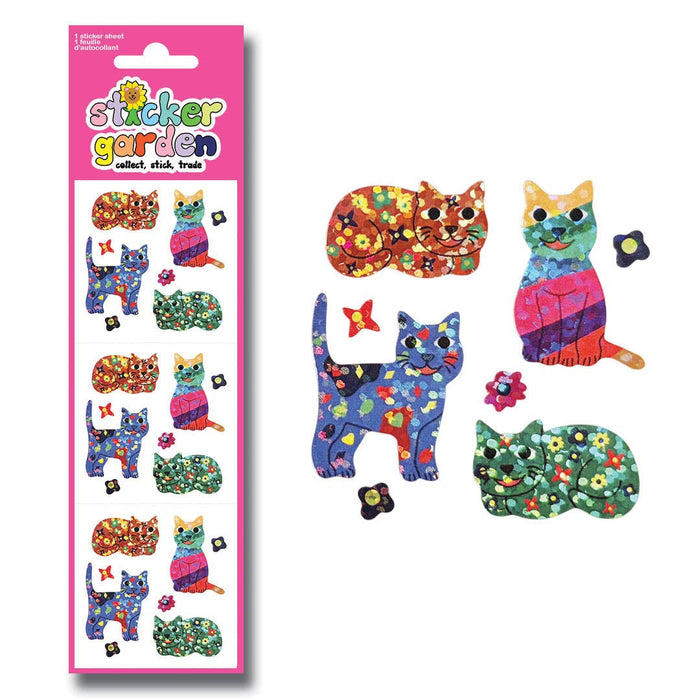 Sparkle Stickers - Groovy Cats