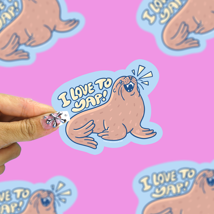 Love To Yap Vinyl Sticker