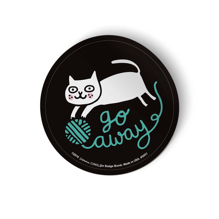 Gemma Correll - Go Away Cat Vinyl Sticker
