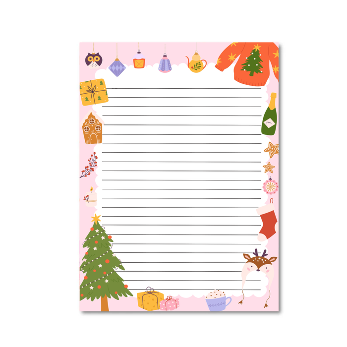 Christmas is Here Double-Sided A5 Notepad