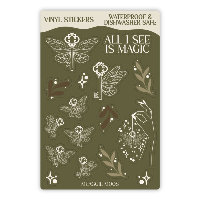 Magical Keys Vinyl Sticker Sheet