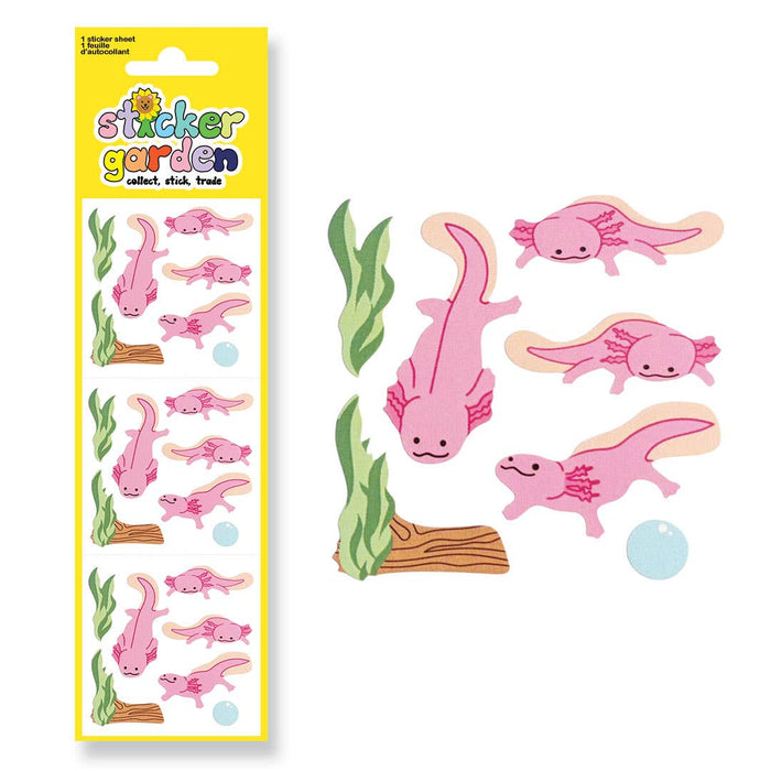 Glossy Stickers - Axolotl