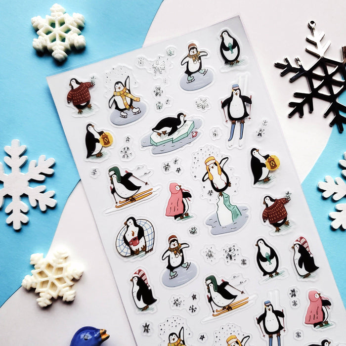 Frosty Penguin Fun Sticker Sheet