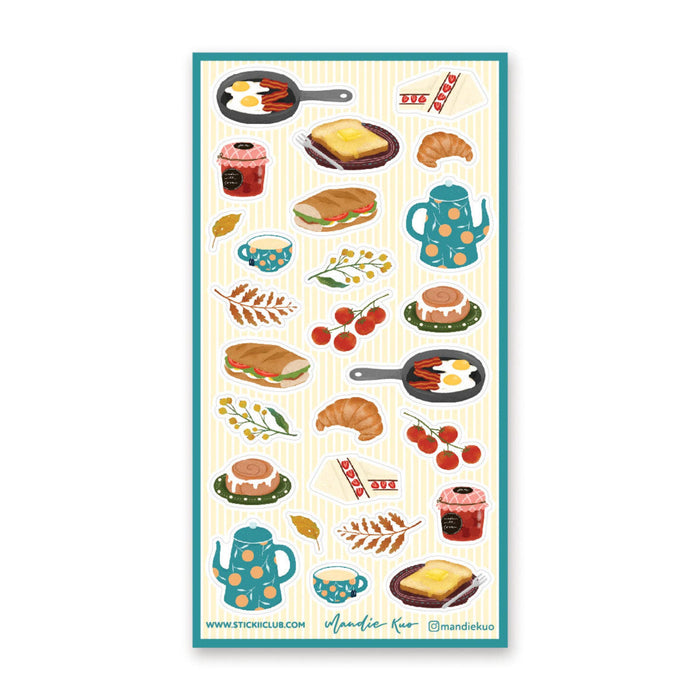 French Country Breakfast Sticker Sheet