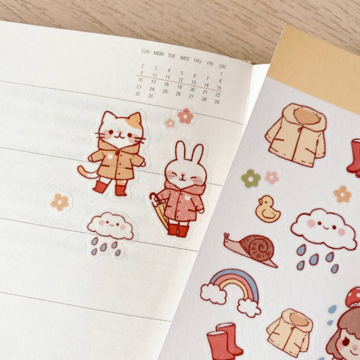 Rainy Days Washi Sticker Sheet