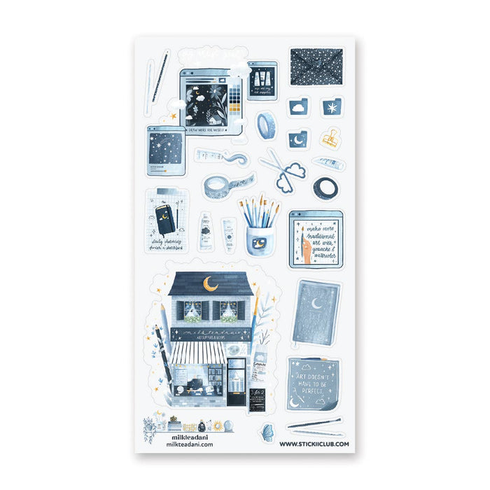 Cosmic Art Supply Sticker Sheet