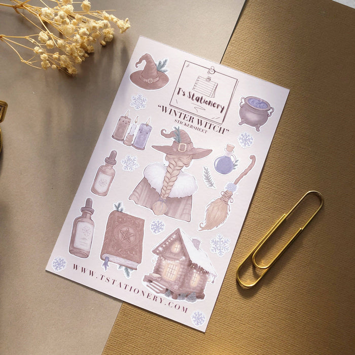 Winter Witch Sticker Sheet