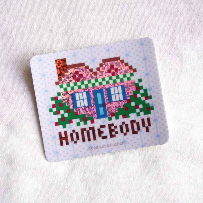 Homebody - Glitter Vinyl Sticker