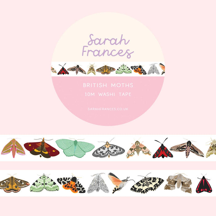 British Moths Washi Tape