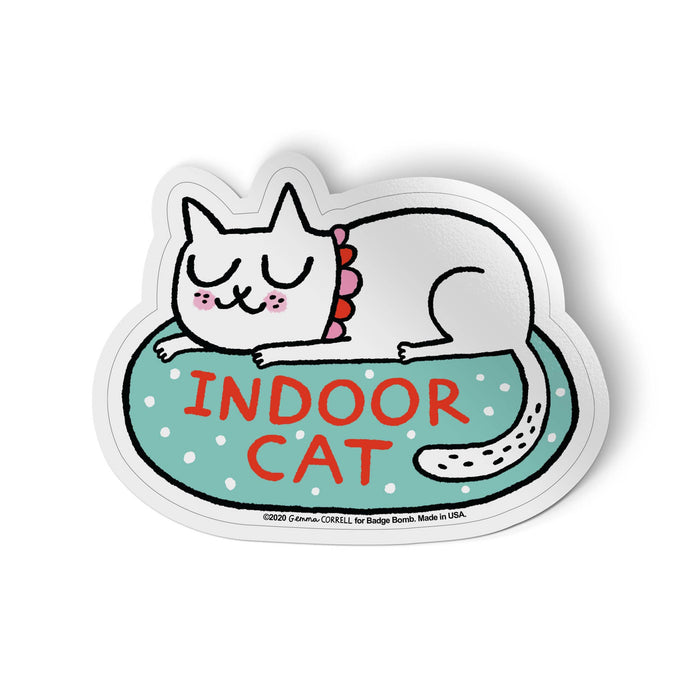 Indoor Cat Vinyl Sticker