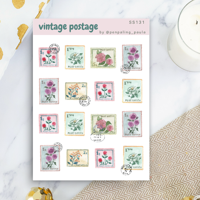 Vintage Postage - Sticker Sheet