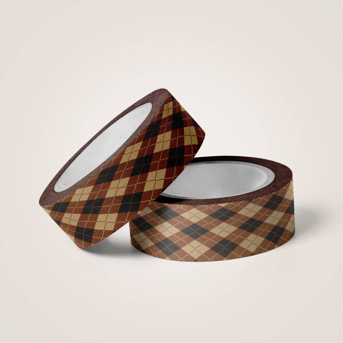 Vintage Academia - Argyle Yellow - Washi Tape