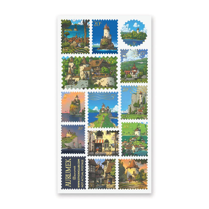Magical Kingdom Stamps Sticker Sheet