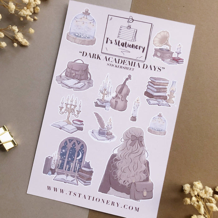 Dark Academia Days Sticker Sheet