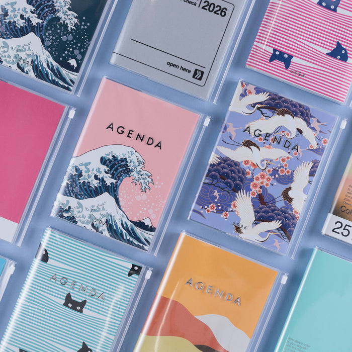 Weekly Vertical Planner 2026-16 months A5 Wave - Mint