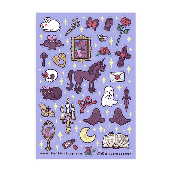 Goth Romance Vinyl Sticker Sheet