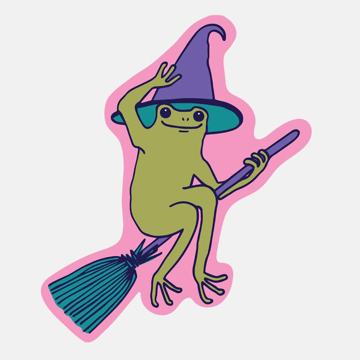 Froggy Witch Mini Vinyl Sticker