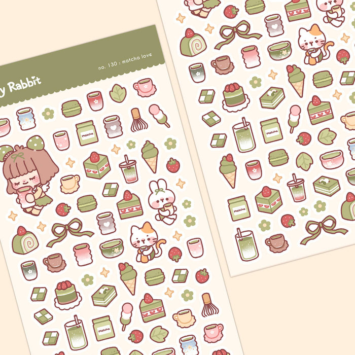 Matcha Love Washi Sticker Sheet