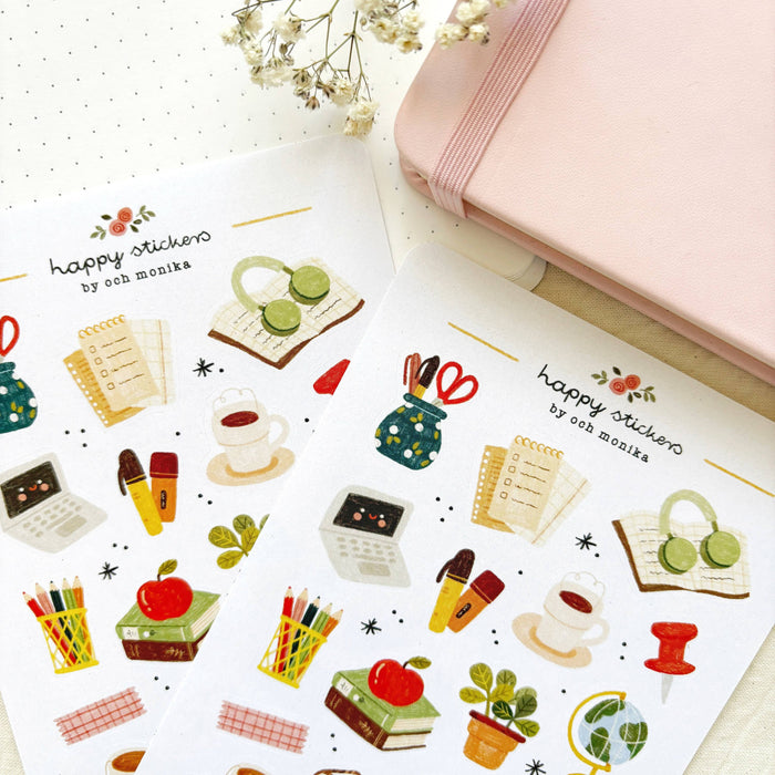 Study Desk - Sticker Sheet