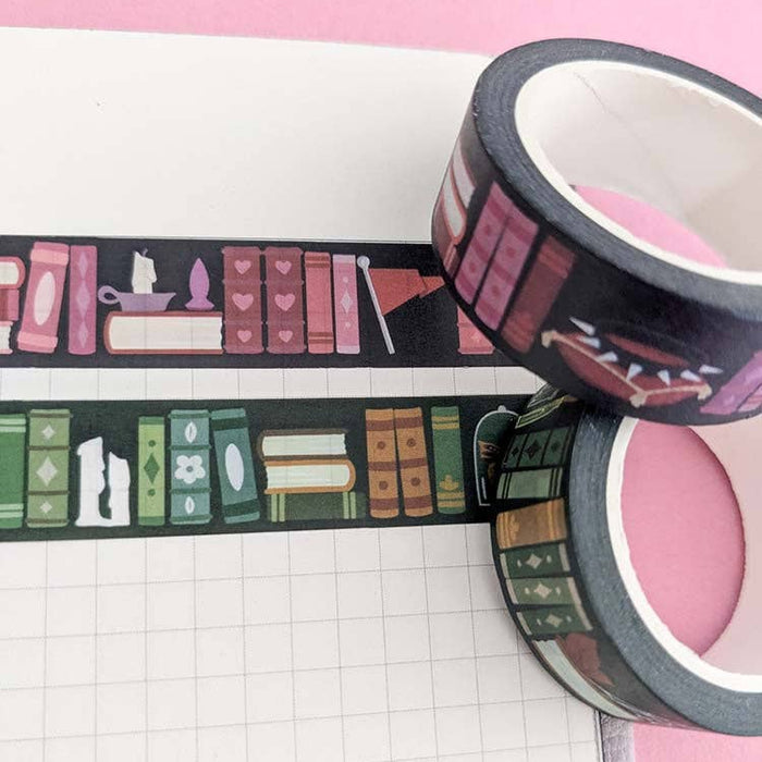 Dark Romance Bookcase Washi Tape