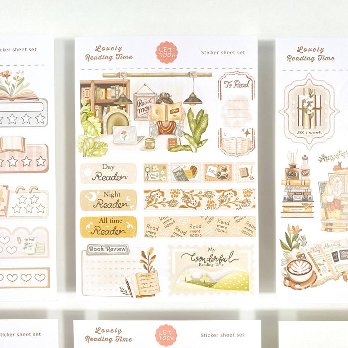 Lovely Reading Time Sticker Set - 5 Sheets