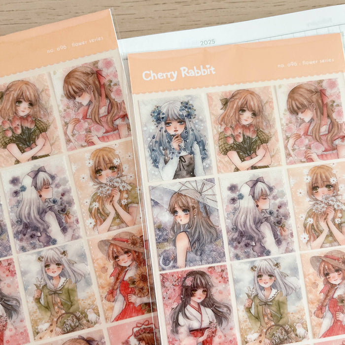 Flower Series Clear Sticker Sheet