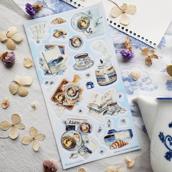 Peaceful Tea Time Sticker Sheet