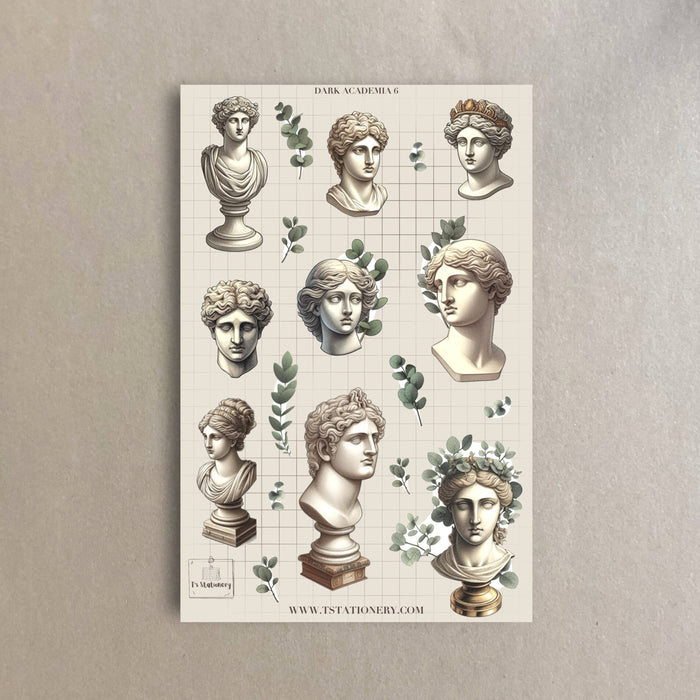 Dark Academia 6 Sticker Sheet
