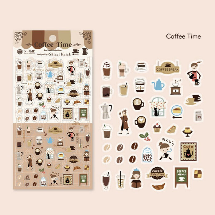 Shinzi Katoh Planner Stickers - Coffee Time